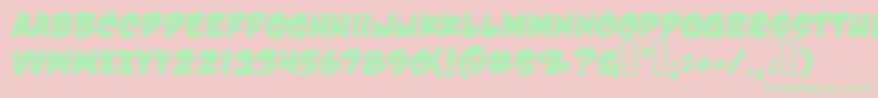 Dnk Font – Green Fonts on Pink Background