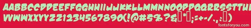 fuente Dnk – Fuentes Verdes Sobre Fondo Rojo