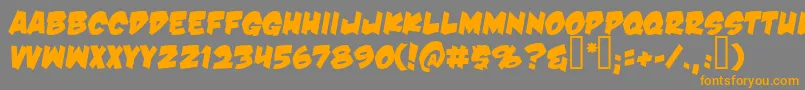 Dnk Font – Orange Fonts on Gray Background