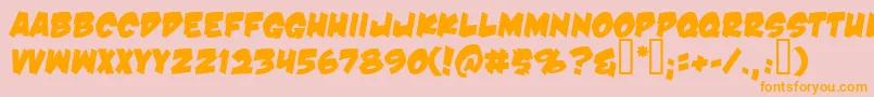 Dnk Font – Orange Fonts on Pink Background