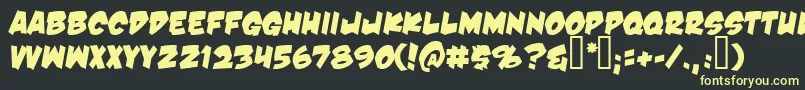 Dnk Font – Yellow Fonts on Black Background