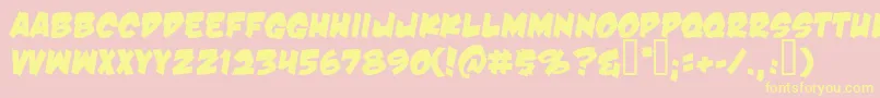 Dnk Font – Yellow Fonts on Pink Background