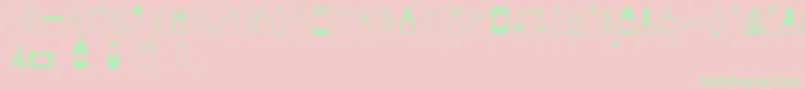 Labbats Font – Green Fonts on Pink Background