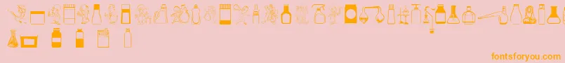 fuente Labbats – Fuentes Naranjas Sobre Fondo Rosa