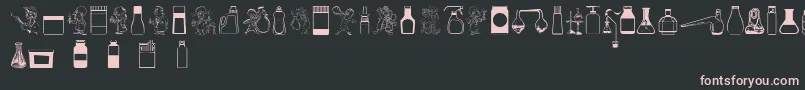 Labbats Font – Pink Fonts on Black Background