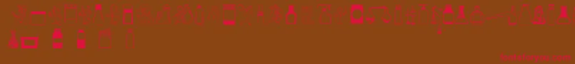 Labbats Font – Red Fonts on Brown Background