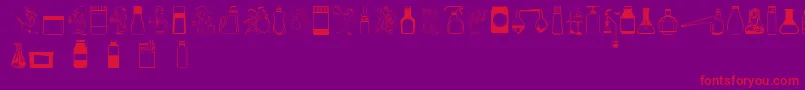 Labbats Font – Red Fonts on Purple Background