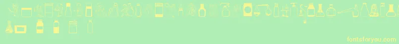Labbats Font – Yellow Fonts on Green Background