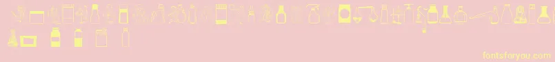 Labbats Font – Yellow Fonts on Pink Background