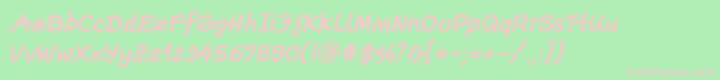 EscriptLtBoldItalic Font – Pink Fonts on Green Background