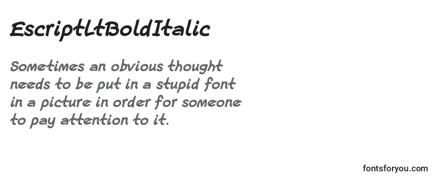 EscriptLtBoldItalic Font