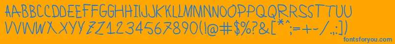 LamiarMedium Font – Blue Fonts on Orange Background