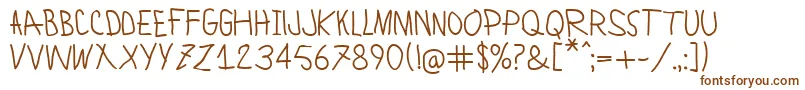 Шрифт LamiarMedium – коричневые шрифты на белом фоне