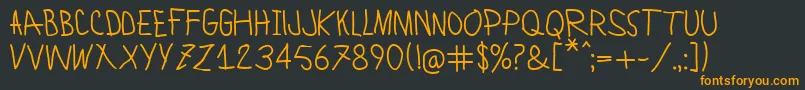 LamiarMedium Font – Orange Fonts on Black Background