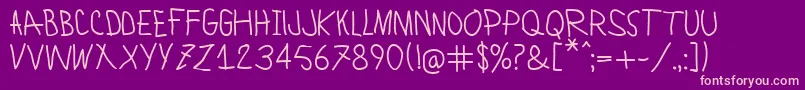 LamiarMedium Font – Pink Fonts on Purple Background