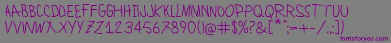 LamiarMedium Font – Purple Fonts on Gray Background