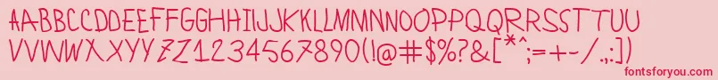 LamiarMedium Font – Red Fonts on Pink Background