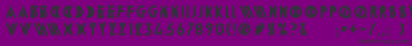 フォントAlpineTypefaceA2Bold – 紫の背景に黒い文字