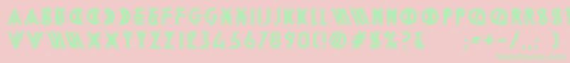 AlpineTypefaceA2Bold-Schriftart – Grüne Schriften auf rosa Hintergrund