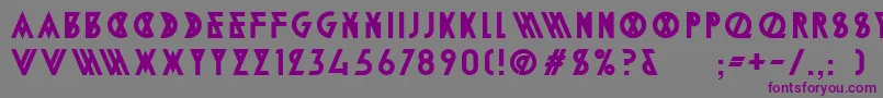 AlpineTypefaceA2Bold Font – Purple Fonts on Gray Background