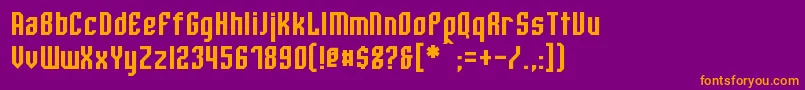 Whitestone Font – Orange Fonts on Purple Background