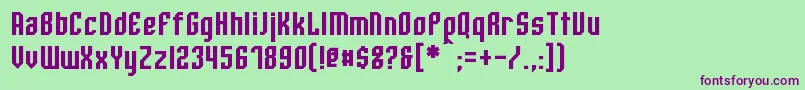 Whitestone Font – Purple Fonts on Green Background