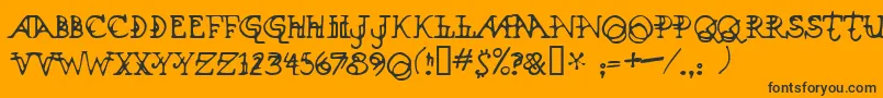 Xen Font – Black Fonts on Orange Background