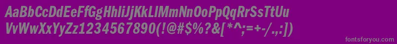 FranklingothicdemicmpcItalic Font – Gray Fonts on Purple Background