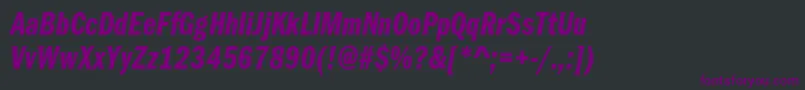 FranklingothicdemicmpcItalic Font – Purple Fonts on Black Background