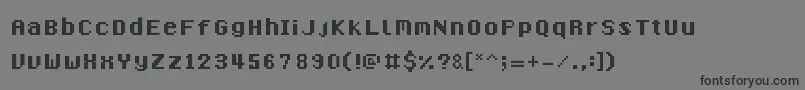 フォント8BitMadness – 黒い文字の灰色の背景