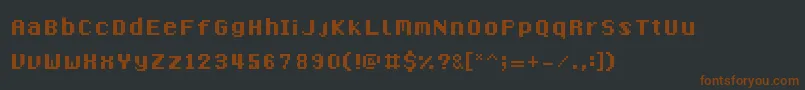 Шрифт 8BitMadness – коричневые шрифты на чёрном фоне
