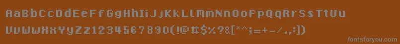 フォント8BitMadness – 茶色の背景に灰色の文字