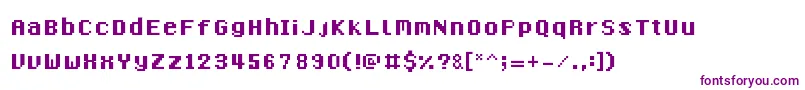 Шрифт 8BitMadness – фиолетовые шрифты на белом фоне