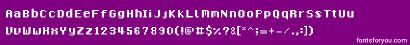 8BitMadness Font – White Fonts on Purple Background