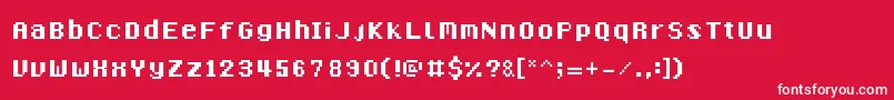 8BitMadness Font – White Fonts on Red Background