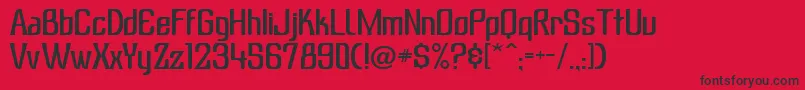 Subatonik Font – Black Fonts on Red Background