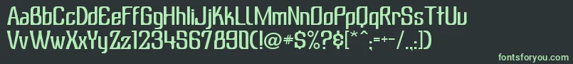 Шрифт Subatonik – зелёные шрифты на чёрном фоне