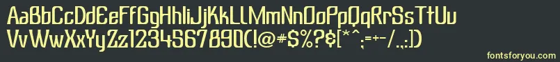 Subatonik Font – Yellow Fonts on Black Background