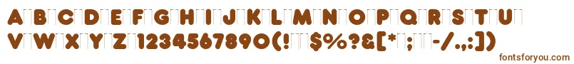 Шрифт FrankfurterPlain – коричневые шрифты на белом фоне