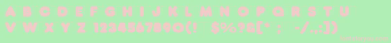 Czcionka FrankfurterPlain – różowe czcionki na zielonym tle