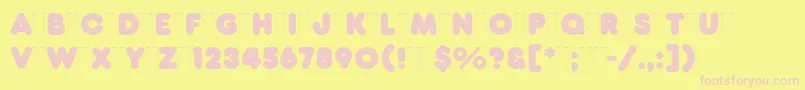 FrankfurterPlain Font – Pink Fonts on Yellow Background
