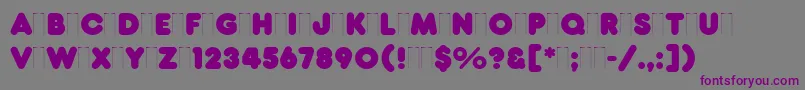 フォントFrankfurterPlain – 紫色のフォント、灰色の背景
