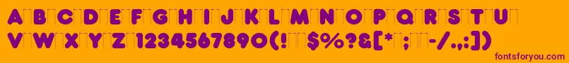FrankfurterPlain-fontti – violetit fontit oranssilla taustalla