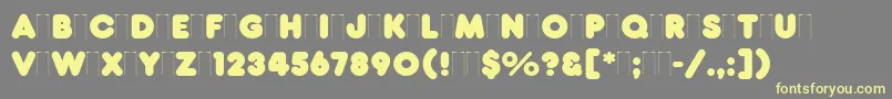 FrankfurterPlain-fontti – keltaiset fontit harmaalla taustalla