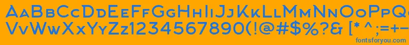 ArkhipFont-fontti – siniset fontit oranssilla taustalla