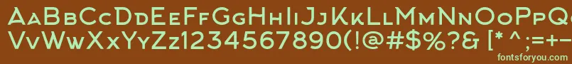 Шрифт ArkhipFont – зелёные шрифты на коричневом фоне