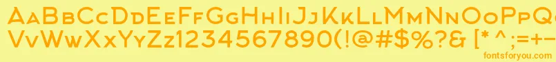 ArkhipFont Font – Orange Fonts on Yellow Background