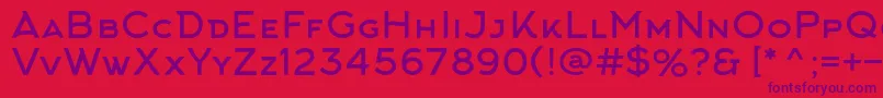 ArkhipFont-Schriftart – Violette Schriften auf rotem Hintergrund