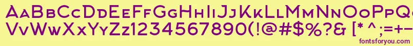 ArkhipFont Font – Purple Fonts on Yellow Background