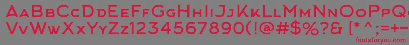 フォントArkhipFont – 赤い文字の灰色の背景